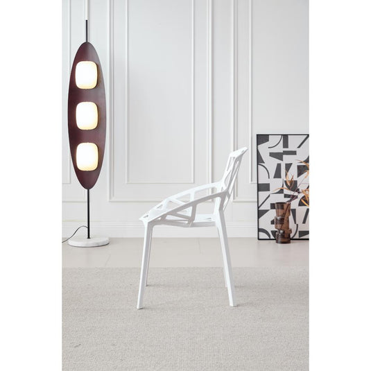 Set de 4 Sillas Roxy, Color Blanco, con Espaldar y Diseño Moderno
