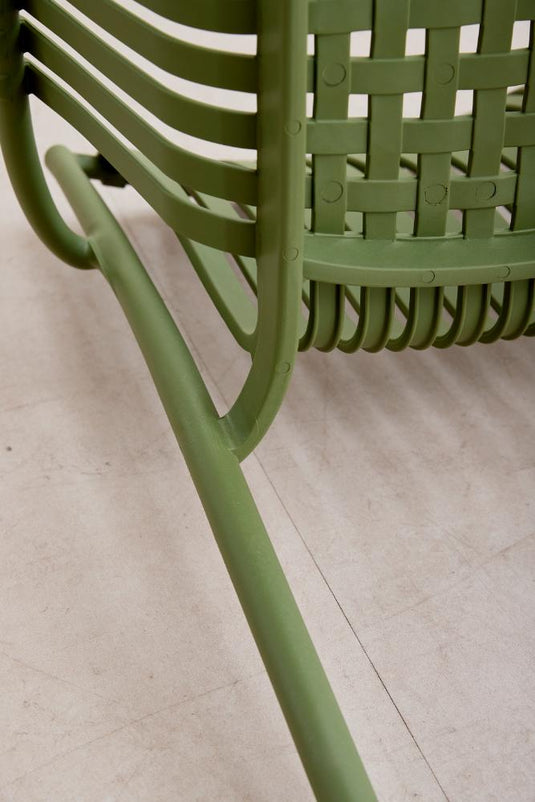Set de 4 Sillas Madrid con Brazos, Color Verde Olivo, con Espaldar y Diseño Moderno
