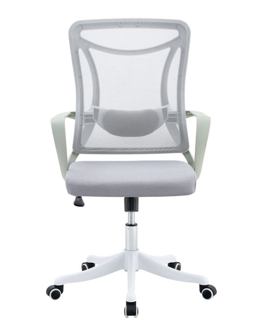 Silla de Escritorio Crown, Gris, Ergonómica con Altura Ajustable