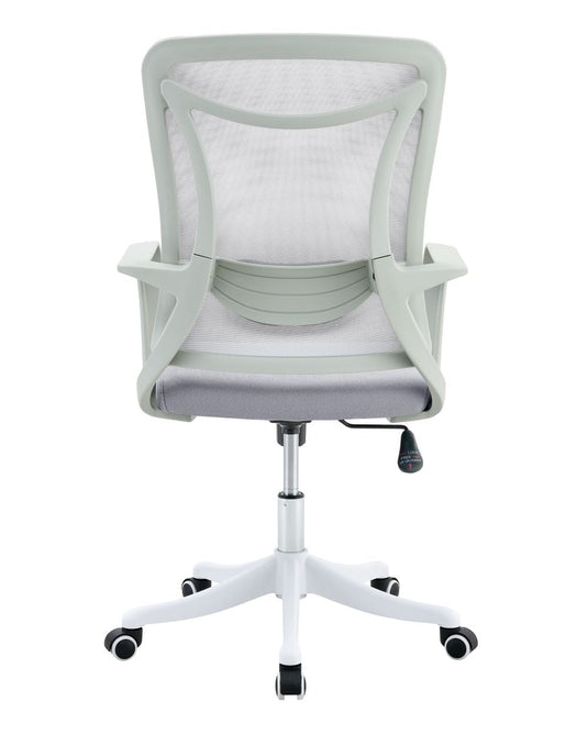Silla de Escritorio Crown, Gris, Ergonómica con Altura Ajustable