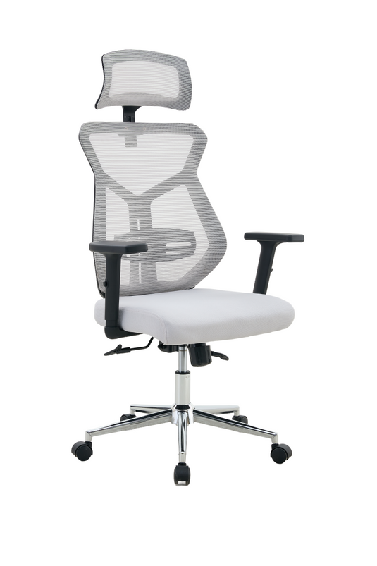 Silla de Escritorio Prime, Gris, Ergonómica con Altura Ajustable