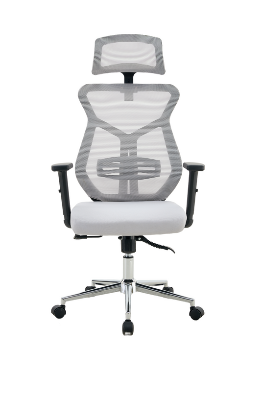 Silla de Escritorio Prime, Gris, Ergonómica con Altura Ajustable