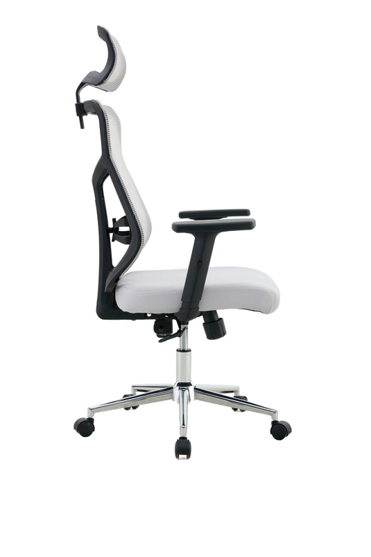 Silla de Escritorio Prime, Gris, Ergonómica con Altura Ajustable