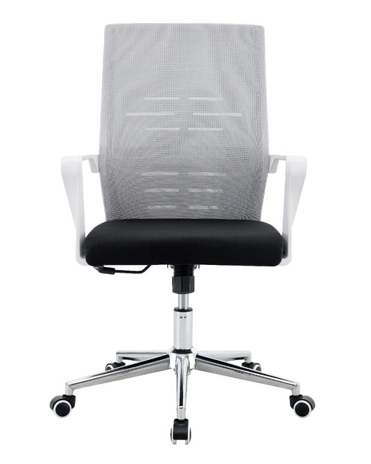 Silla de Escritorio Vertex, Gris, Ergonómica con Reposabrazos