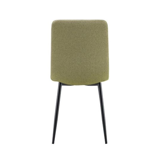 Set de 4 Sillas Flex, Color Verde Oliva Claro, con Espaldar y Diseño Moderno
