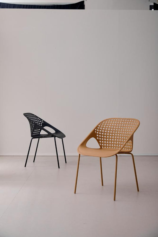 Set de 2 Sillas Senit con Brazos, Color Negro, con Espaldar y Diseño Moderno