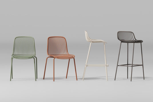 Butaco para Barra Tulum, Color Taupe, Diseño Moderno