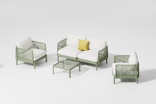 Sala de Exterior Astratto, Verde Olivo