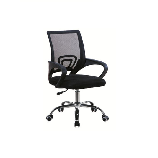 Silla Oficina X-60A, Negro, con Cómodo Espaldar y Rodachines