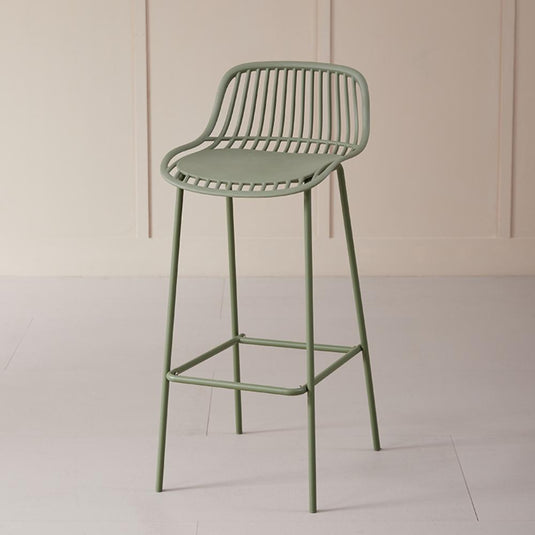 Butaco para Barra Tulum, Color Verde Olivo, Diseño Moderno