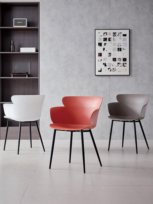 Silla Miami con Brazos, Color Rojo, con Espaldar y Diseño Moderno