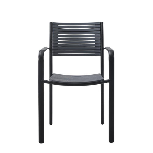 Sillas Comedor Exterior Oasis, Negro, con Cómodo Espaldar
