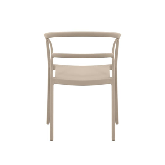 Silla Porto, Taupe, con Espaldar Minimalista y Diseño Moderno