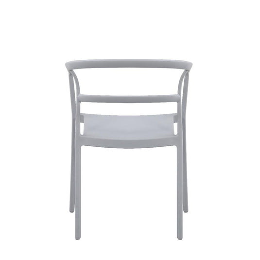 Set de 2 Sillas Porto, Gris, con Espaldar Minimalista y Diseño Moderno