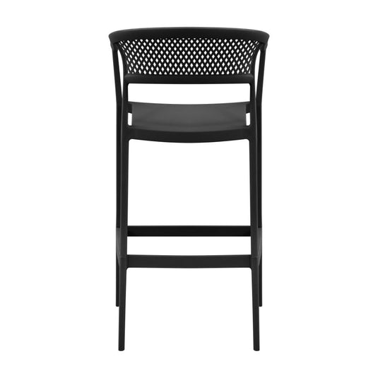 Set de 4 Sillas para Bar Salvador, Negro, con Reposa Pies Doble Proposito