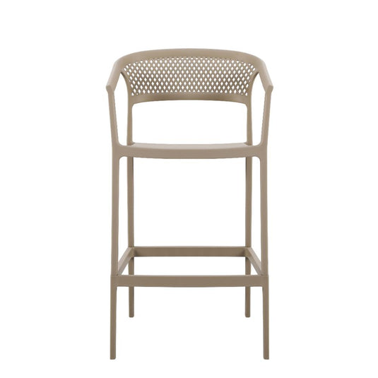 Silla para Bar Salvador, Taupe, con Reposa Pies Doble Proposito