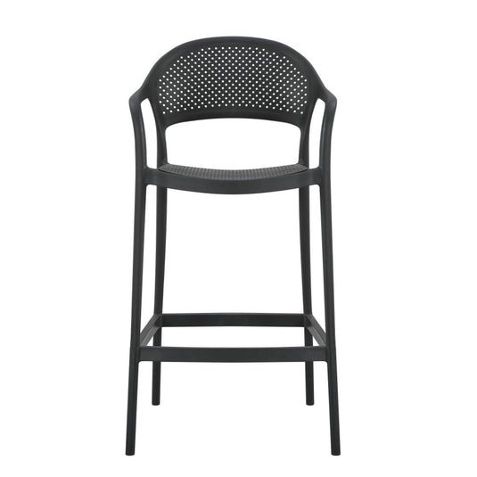Set de 2 Sillas para Bar Curitiva, Negro, con Reposa Pies Doble Proposito
