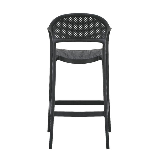 Set de 2 Sillas para Bar Curitiva, Negro, con Reposa Pies Doble Proposito
