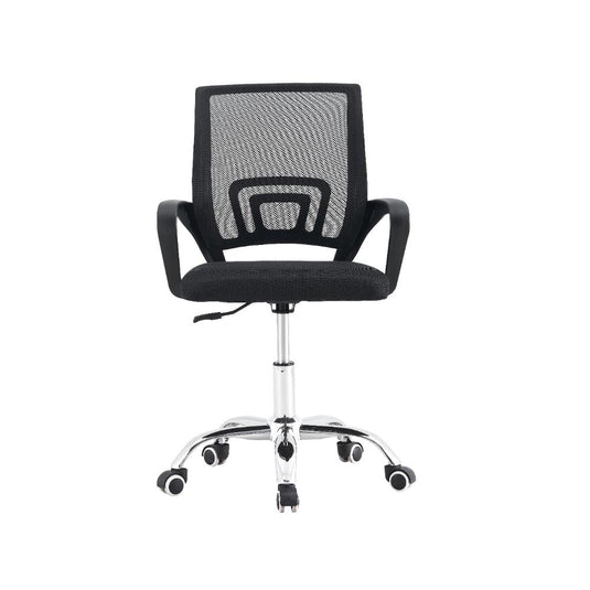 Silla Oficina X-60A, Negro, con Cómodo Espaldar y Rodachines