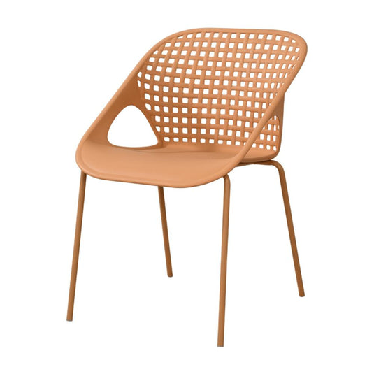 Silla Senit con Brazos, Color Naranja, con Espaldar y Diseño Moderno