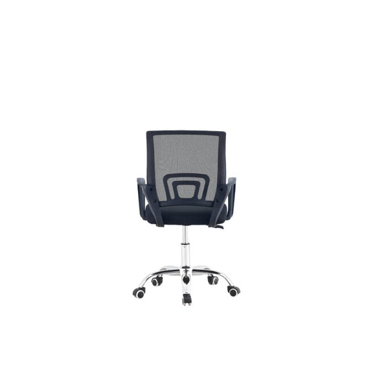 Silla Oficina X-60A, Negro, con Cómodo Espaldar y Rodachines