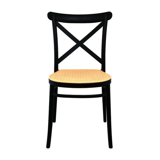 Silla Cross Para Sala Comedor Jardín - 1146 Negro