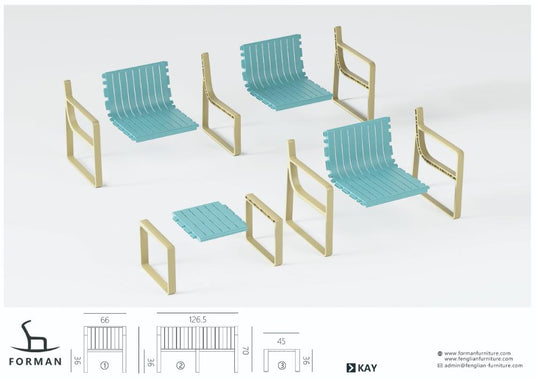 Sala de Exterior Terraluz, Azul Marino