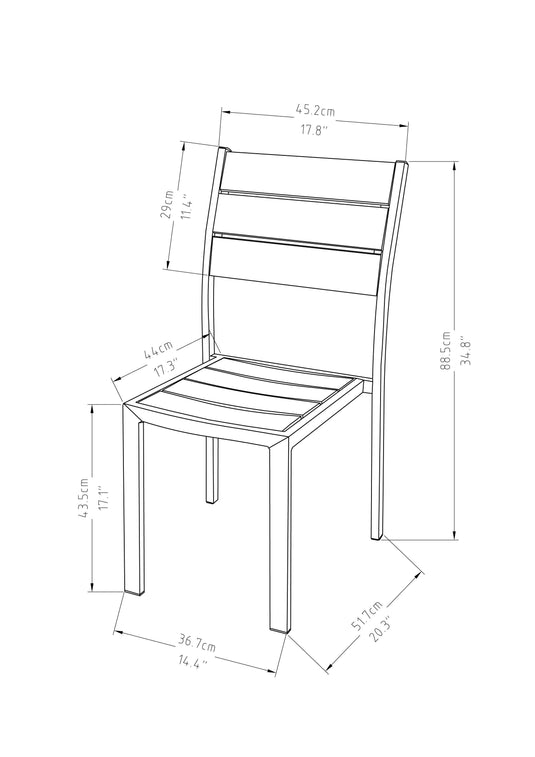 Comedor de Exterior Nepal, Negro, Incluye Cuatro Sillas