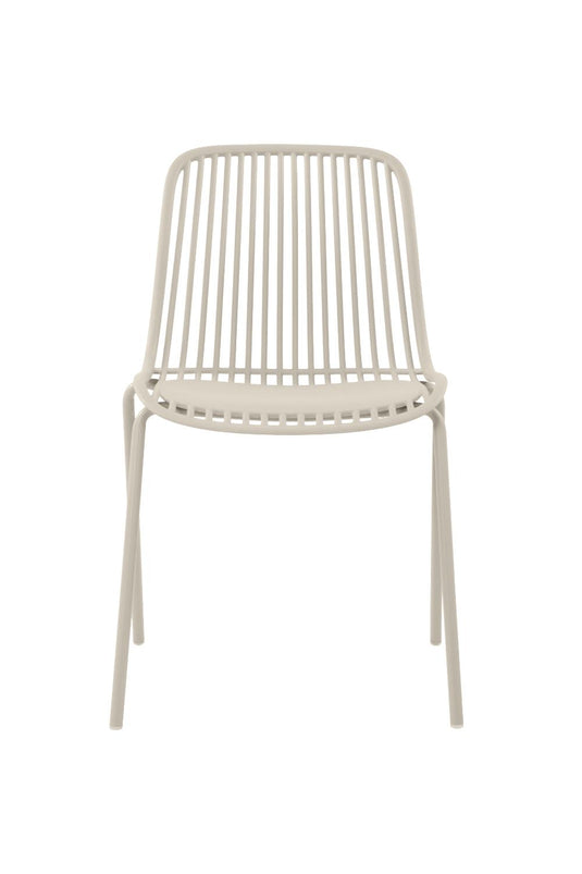 Silla Barcelona, Color Blanco, con Espaldar en Líneas Diseño Moderno
