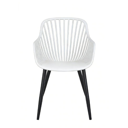 Set de 2 Sillas Victoria, Blanco, con Espaldar Minimalista y Diseño Moderno