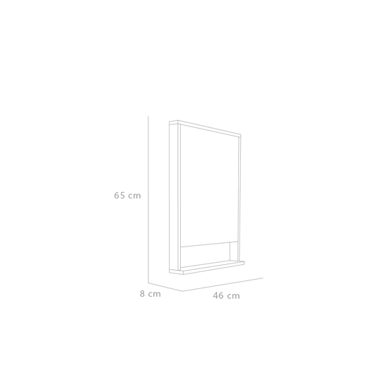 Espejo Rectangular Dakar, Color Madera Clara