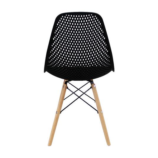 Kit por 2 Silla Air Eames Para Sala Comedor Restaurante - Negra