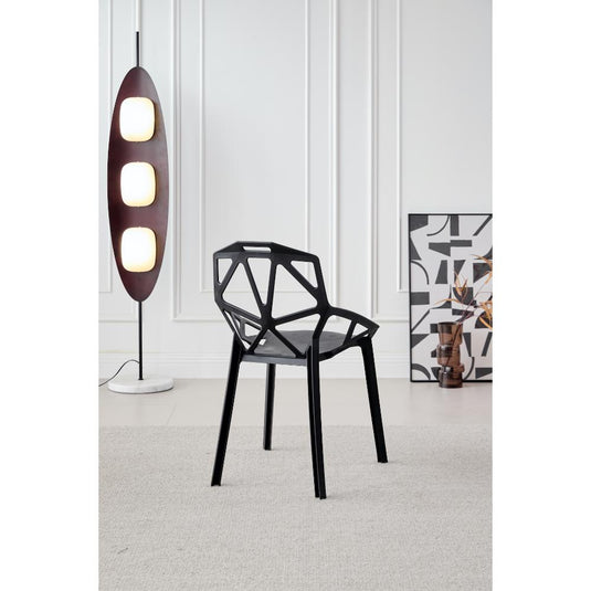 Silla Roxy, Color Negro, Con espaldar y diseño Moderno X4