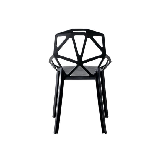 Silla Roxy, Color Negro, con Espaldar y Diseño Moderno
