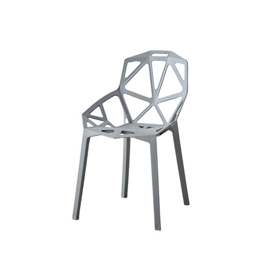 Silla Roxy, Color Gris Oscuro, con Espaldar y Diseño Moderno