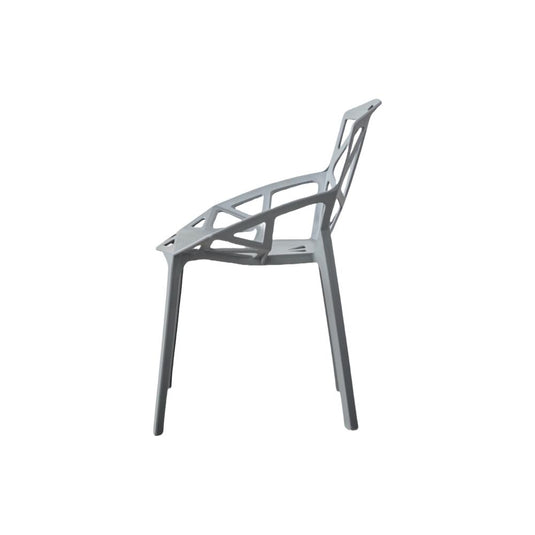 Silla Roxy, Color Gris Oscuro, con Espaldar y Diseño Moderno