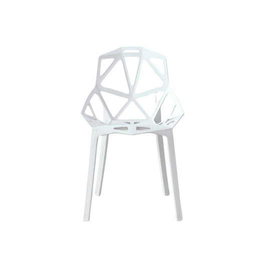 Set de 2 Sillas Roxy, Color Blanco, con Espaldar y Diseño Moderno