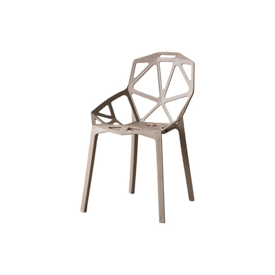 Silla Roxy, Color Taupe, con Espaldar y Diseño Moderno