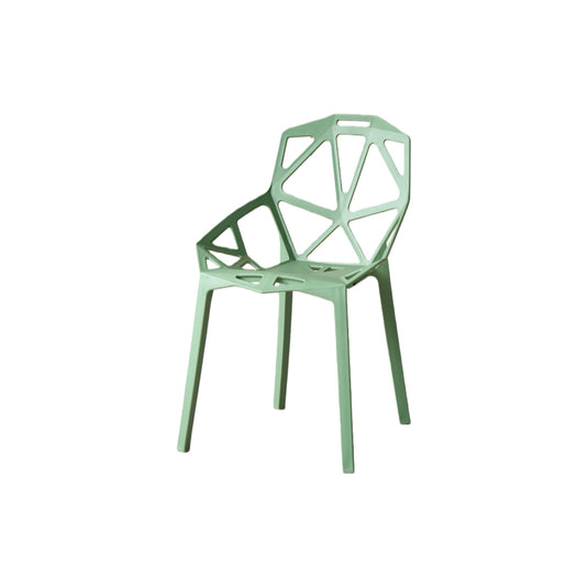 Set de 4 Sillas Roxy, Color Verde, con Espaldar y Diseño Moderno