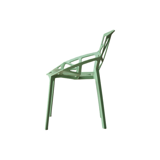 Set de 2 Sillas Roxy, Color Verde, con Espaldar y Diseño Moderno
