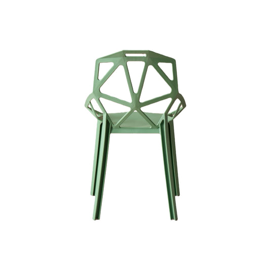 Set de 4 Sillas Roxy, Color Verde, con Espaldar y Diseño Moderno