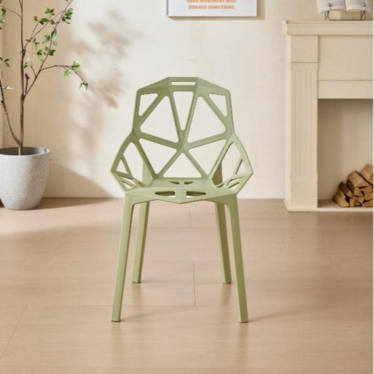 Silla Roxy, Color Verde, con Espaldar y Diseño Moderno X4