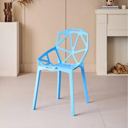 Silla Roxy, Color Azul, con Espaldar y Diseño Moderno