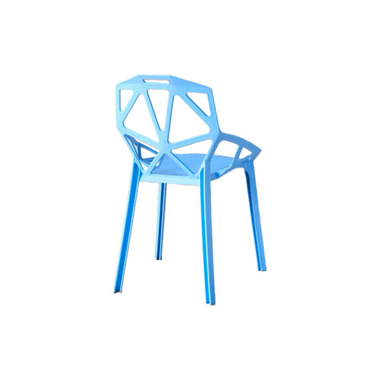 Set de 4 Sillas Roxy, Color Azul, con Espaldar y Diseño Moderno