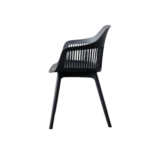 Silla Con Cojin Max, Color Negro, Con espaldar y cojín