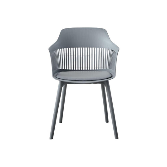 Set de 3 Sillas Majestic, Color Gris - Taupe y Negro, con Espaldar