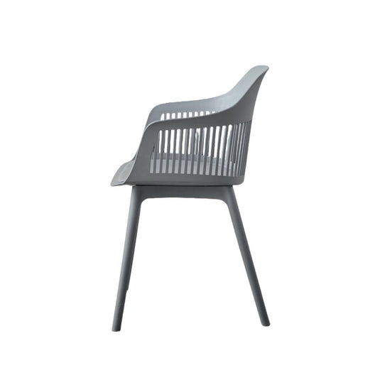 Silla con Cojín Max, Color Gris Oscuro, con Espaldar en Rejilla