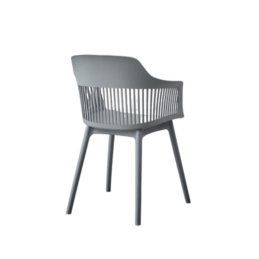 Silla con Cojín Max, Color Gris Oscuro, con Espaldar en Rejilla