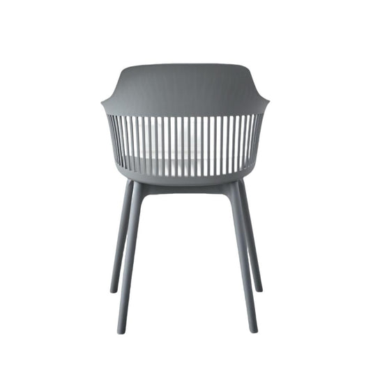 Silla con Cojín Max, Color Gris Oscuro, con Espaldar en Rejilla