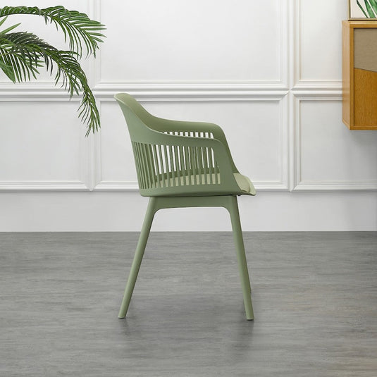 Silla con Cojín Max, Color Verde, con Espaldar en Rejilla